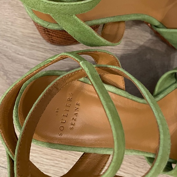 Sezane Armony Heels - Green Suede - Picture 7 of 15
